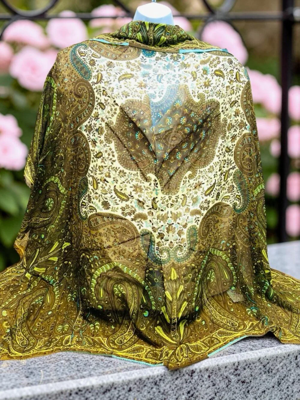Vintage ETRO 100% Silk Chiffon Lg 44